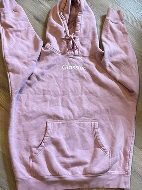 Glossier Dusty Pink Logo Hoodie